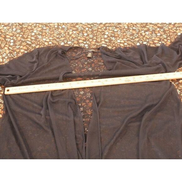 R & M Richards Embroidered Cuff Sheer-sleeve Blue Jacket Size 16W - Picture 3 of 7